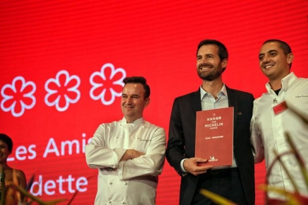 French restaurants Les Amis and Odette get three Michelin stars for the first time