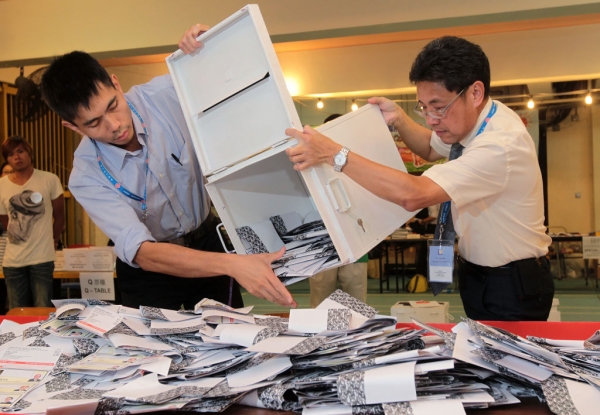 Hong Kong elections: Record numbers vote in district council polls Hong Kong elections: Record numbers vote in district council polls