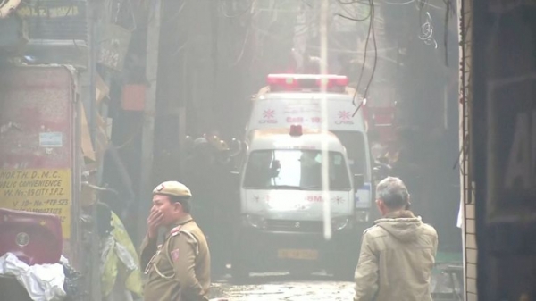 'Extremely horrific' fire at New Delhi factory kills at least 43 workers
 
'Extremely horrific' fire at New Delhi factory kills at least 43 workers