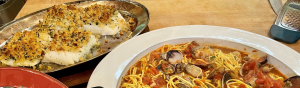 Simple Seafood Lover's Supper:  Baked Fish with Bay and Breadcrumbs | Rachael Ray Simple Seafood Lover's Supper:  Baked Fish with Bay and Breadcrumbs | Rachael Ray