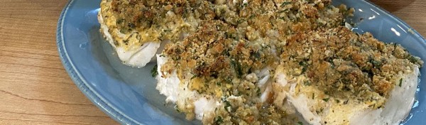 Baked Fish with Lemon + Dijon & Garlic-Cheese Breadcrumbs | Rachael Ray Baked Fish with Lemon + Dijon & Garlic-Cheese Breadcrumbs | Rachael Ray