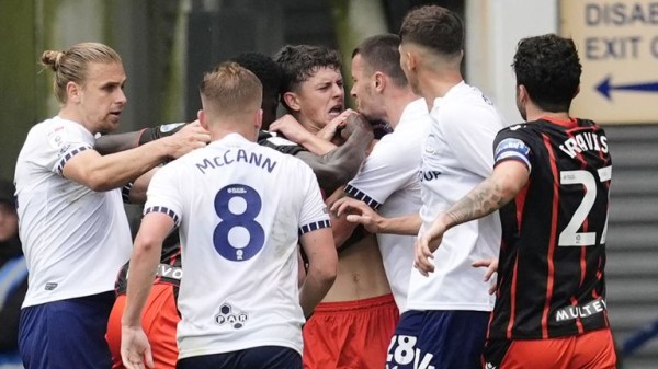 Preston striker Milutin Osmajic gets eight-match ban and £15,000 fine for biting Blackburn defender Owen Beck Preston striker Milutin Osmajic gets eight-match ban and £15,000 fine for biting Blackburn defender Owen Beck