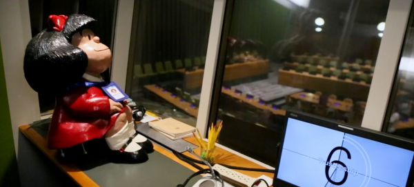 Beloved comic strip character Mafalda realizes her dream of being a UN interpreter

