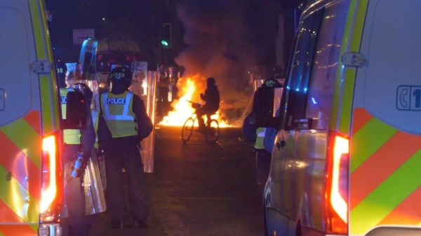 Bonfire Night disorder across Edinburgh - youths hurl fireworks at police and start fires Bonfire Night disorder across Edinburgh - youths hurl fireworks at police and start fires