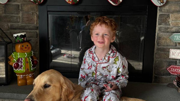 Service dog helps boy with rare genetic disorder achieve ‘unbelievable’ progress