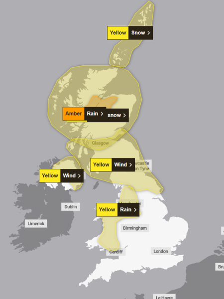 Edinburgh's Hogmanay cancelled due to 'extreme weather' - what are the alerts where you are? Edinburgh's Hogmanay cancelled due to 'extreme weather' - what are the alerts where you are?
