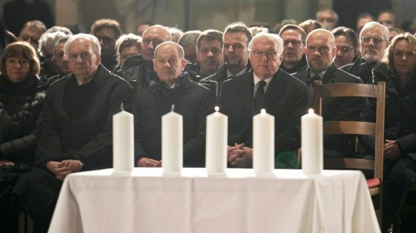 'Germany stands in dark hours with Magdeburg': Memorial service held for Christmas market attack victims