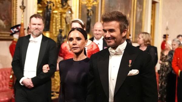 King hosts Qatari ruler at state banquet - with David Beckham sat next to Kemi Badenoch King hosts Qatari ruler at state banquet - with David Beckham sat next to Kemi Badenoch