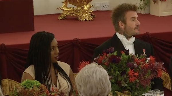 King hosts Qatari ruler at state banquet - with David Beckham sat next to Kemi Badenoch King hosts Qatari ruler at state banquet - with David Beckham sat next to Kemi Badenoch