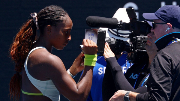 Coco Gauff writes message of support for Los Angeles after winning in Australian Open first round
 
Coco Gauff writes message of support for Los Angeles after winning in Australian Open first round