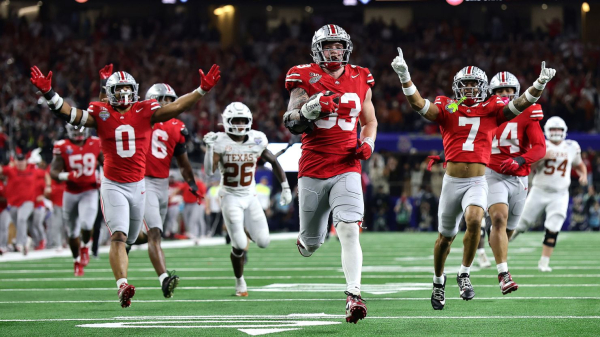 Jack Sawyer’s epic fumble return for a touchdown seals Ohio State’s trip to the college football national championship game
 
Jack Sawyer’s epic fumble return for a touchdown seals Ohio State’s trip to the college football national championship game