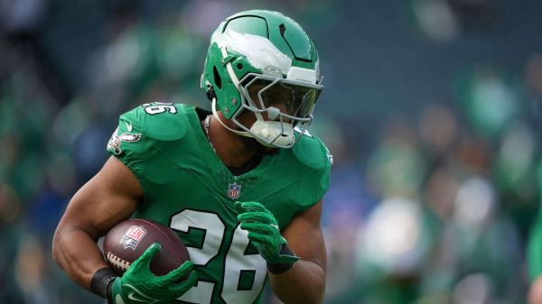 
Eagles star Saquon Barkley will likely be rested in last game, Eric Dickerson’s single-season NFL rushing record safe
