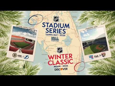 
The NHL goes ‘a little unusual’ by naming Miami and Tampa as winter hosts for marquee outdoor games in 2026
