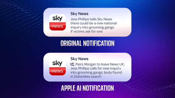 Apple AI feature 'must be revoked' over notifications misleading users, say journalists Apple AI feature 'must be revoked' over notifications misleading users, say journalists