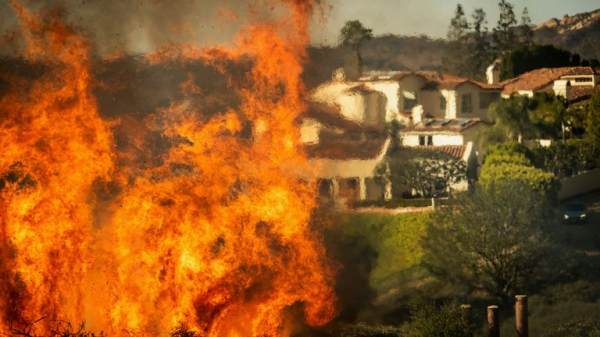 California firefighters battling wildfire sweeping exclusive Los Angeles hillside dotted with celebrity homes California firefighters battling wildfire sweeping exclusive Los Angeles hillside dotted with celebrity homes
