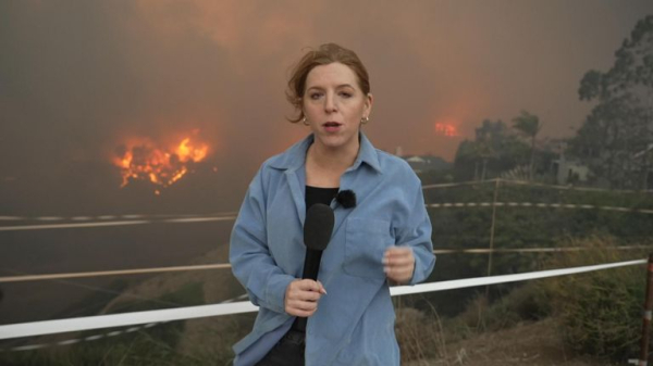 California firefighters battling wildfire sweeping exclusive Los Angeles hillside dotted with celebrity homes California firefighters battling wildfire sweeping exclusive Los Angeles hillside dotted with celebrity homes