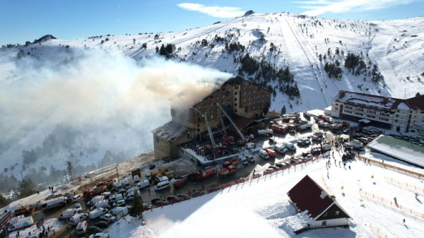 Hotel fire at ski resort in Turkey kills at least 66 people - four people arrested  Hotel fire at ski resort in Turkey kills at least 66 people - four people arrested