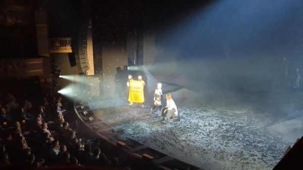 Just Stop Oil protesters disrupt performance of The Tempest starring Sigourney Weaver