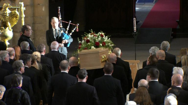 Sir Tony Blair and Gordon Brown lead tributes to Lord Prescott at his funeral Sir Tony Blair and Gordon Brown lead tributes to Lord Prescott at his funeral