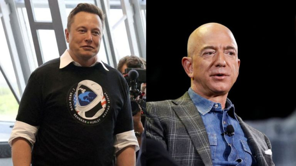World's richest men Elon Musk and Jeff Bezos heading for space showdown World's richest men Elon Musk and Jeff Bezos heading for space showdown