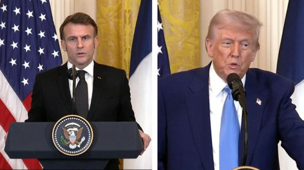 Macron says Ukraine ceasefire 'must not mean surrender' - as Trump claims Russia wants 'to end this war'