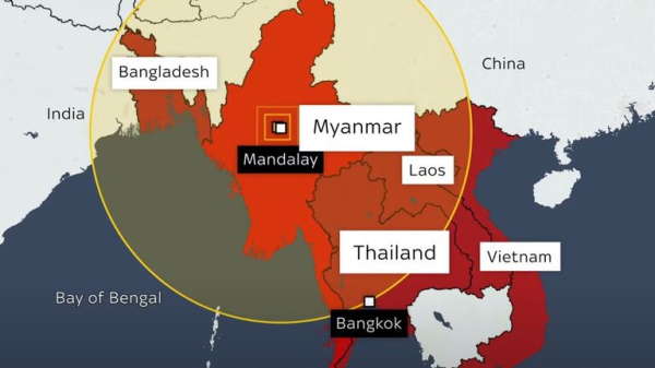Myanmar earthquake: Footage shows buildings collapse, as more than 1,600 killed and 3,408 injured