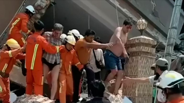 Myanmar earthquake: Footage shows buildings collapse, as more than 1,600 killed and 3,408 injured