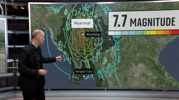 Myanmar earthquake: Footage shows buildings collapse, as more than 1,600 killed and 3,408 injured Myanmar earthquake: Footage shows buildings collapse, as more than 1,600 killed and 3,408 injured