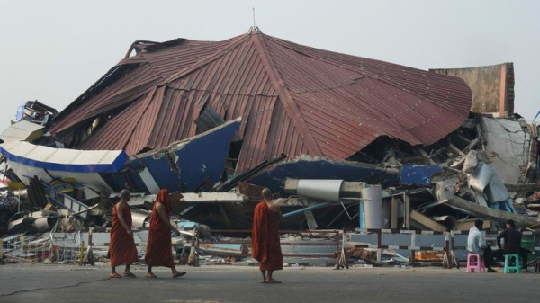 Myanmar earthquake: Footage shows buildings collapse, as more than 1,600 killed and 3,408 injured
