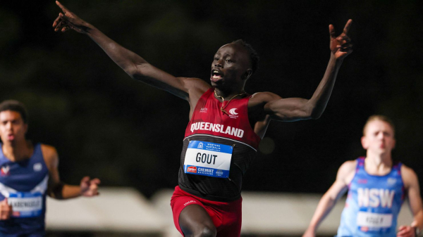 
17-year-old Gout Gout breaks 10-second barrier for 100m twice in same day
