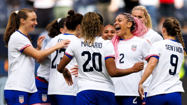 Trinity Rodman proves star credentials on goalscoring return to US women’s team
Trinity Rodman proves star credentials on goalscoring return to US women’s team