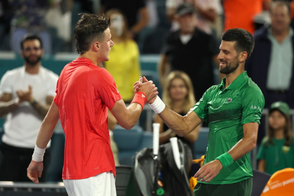 
Miami Open: Unseeded teenager Jakub Menšík denies idol Novak Djokovic his 100th career title
