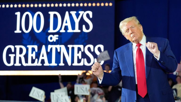 Donald Trump celebrates 100 days in office with campaign-style rally Donald Trump celebrates 100 days in office with campaign-style rally