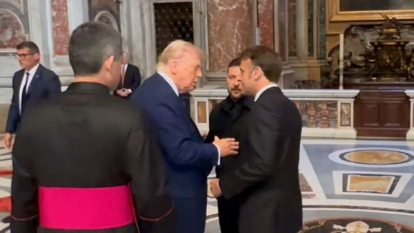 Trump and Zelenskyy hold potentially 'historic' meeting ahead of Pope's funeral