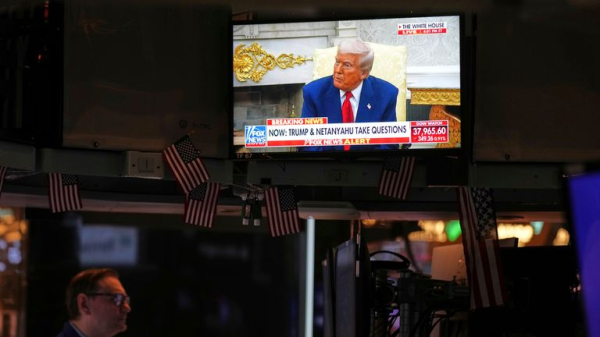 Trump says no pause on tariffs after rollercoaster day on Wall Street ends with most US markets down