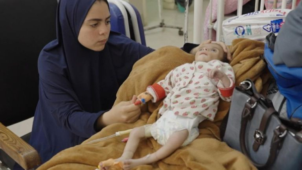 Mum of emaciated baby in Gaza says 'I lost my husband... I don't want to lose her'