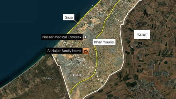 Nine of Gazan doctor's 10 children killed in Israeli strike on Khan Younis