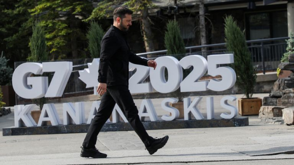 Donald Trump looked uneasy at G7 summit - his early exit spared him a Ukraine showdown Donald Trump looked uneasy at G7 summit - his early exit spared him a Ukraine showdown