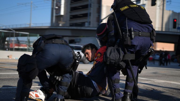 Los Angeles protests: Curfew comes into force - as California's governor steps up his attack on Donald Trump