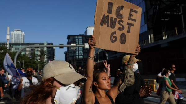 Los Angeles protests: Curfew comes into force - as California's governor steps up his attack on Donald Trump