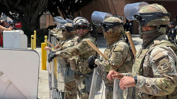 Los Angeles protests: Curfew comes into force - as California's governor steps up his attack on Donald Trump