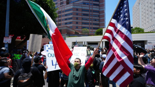 Los Angeles protests: Curfew comes into force - as California's governor steps up his attack on Donald Trump