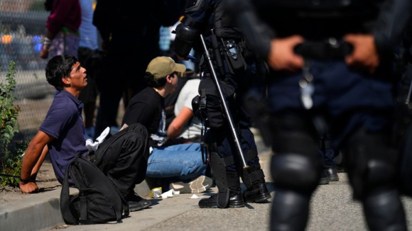 Los Angeles protests: Curfew comes into force - as California's governor steps up his attack on Donald Trump