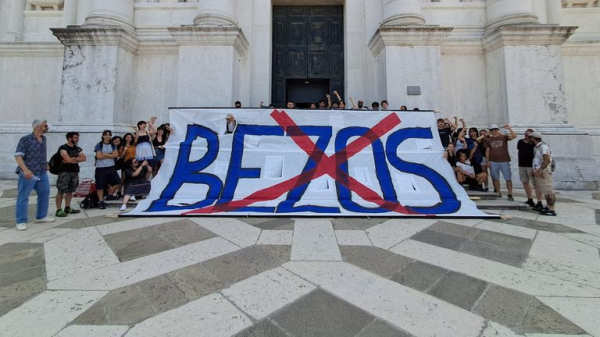 Why are activists protesting against Jeff Bezos's Venice wedding?