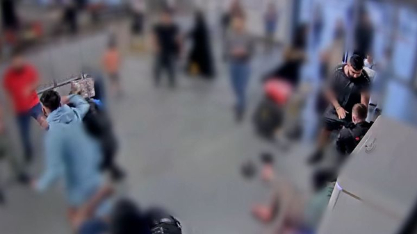 Jury shown CCTV and bodycam footage of brothers allegedly assaulting police at Manchester Airport Jury shown CCTV and bodycam footage of brothers allegedly assaulting police at Manchester Airport