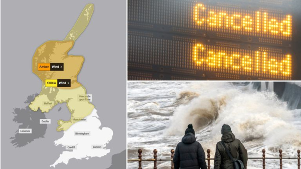 UK weather: Storm Floris sparks amber warning - with trains cancelled 