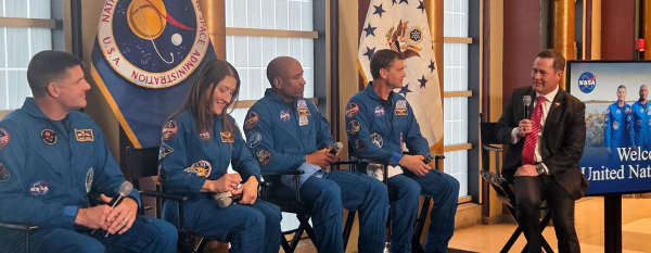 Artemis II astronauts underscore our shared humanity, in historic UN visit
