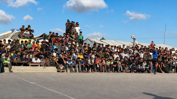 Borrowed boots, borrowed joy: Football thrives in Gaza camps
